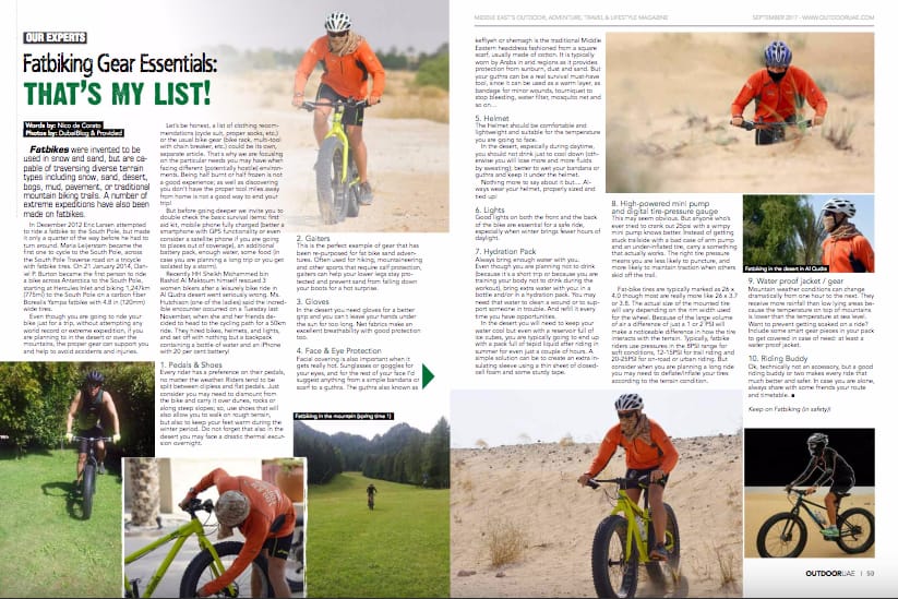 Outdoor UAE Fatbiking Essentials
