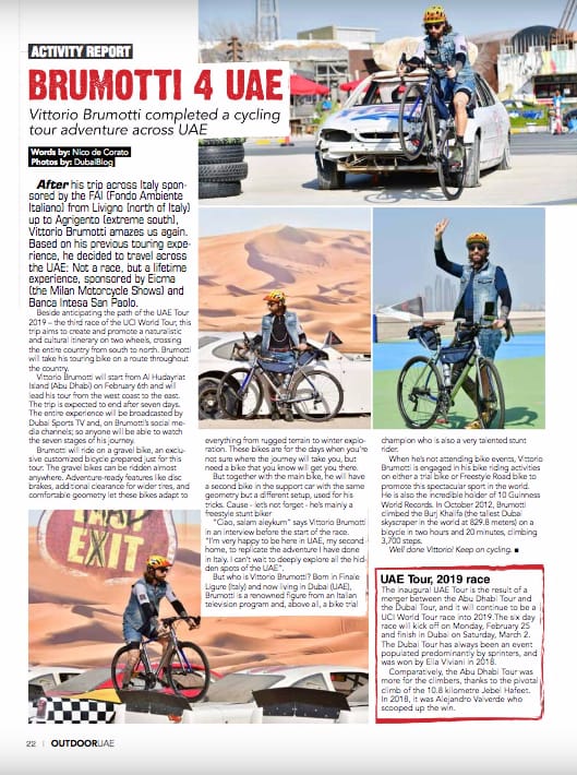Brumotti 4 UAE Cycling tour